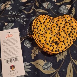 Lug Heart Pouch In Leopard Dots